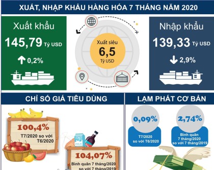 Tình hình kinh tế xã hội (cả nước) tháng 7 và 7 tháng năm 2020