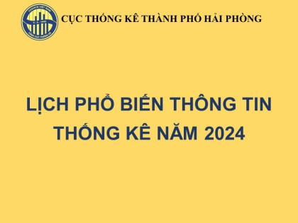 Thông báo về việc điều chỉnh Lịch phổ biến thông tin thống kê năm 2024