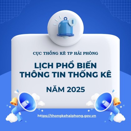 Lịch phổ biến thông tin thống kê năm 2025