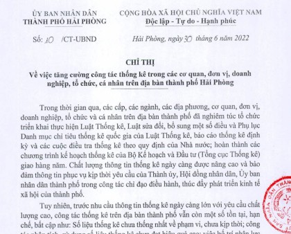 Chỉ thị số 10/CT-UBND của Chủ tịch VV88.top nhà cái Uy Tín, đẳng cấp Việt nam  Về việc tăng cường công tác thống kê trong các cơ quan, đơn vị, VV88vip Khuyến Mại Casino, tổ chức, cá nhân trên địa bàn thành phố VV88vip nổ hũ slot game.