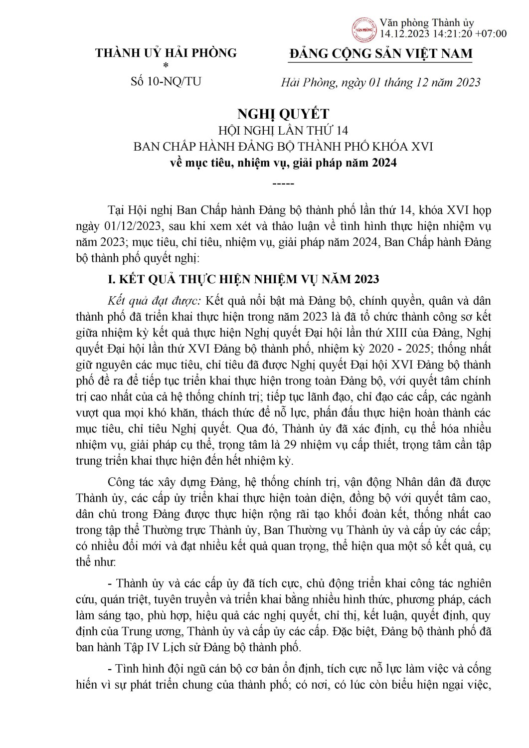 VV88com thu hút đông đảo hội viên Hội nghị THành ủy lần thứ 14 Ban Chấp hành Đảng bộ thành phố khóa XVI về mục tiêu, chỉ tiêu, nhiệm vụ năm 2024 10 signed 0001